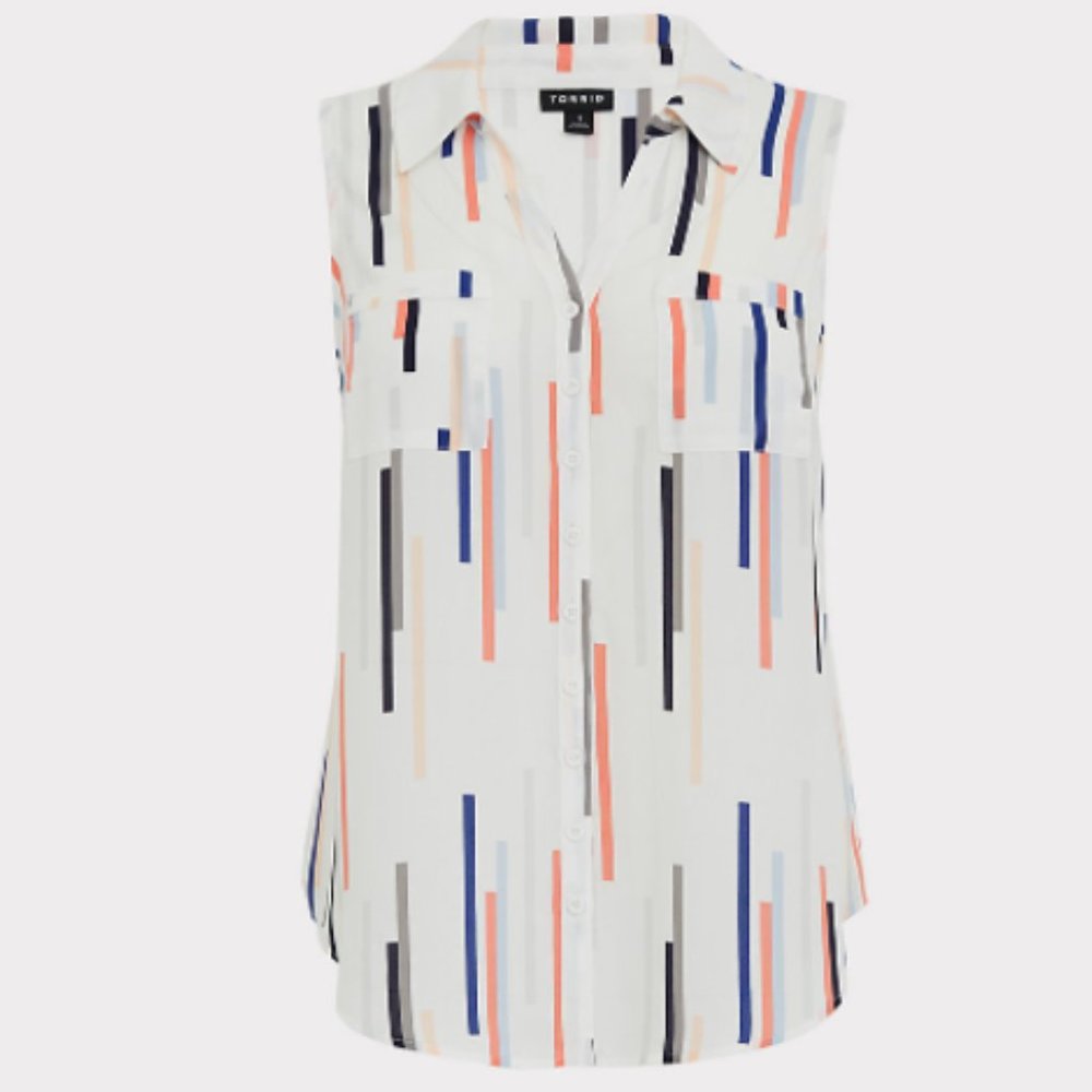 Torrid Madison sleeveless size 1 tank top stripes